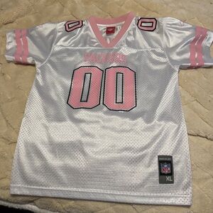 Green Bay Packers Reebok Jersey, Youth XL, Pink & White
